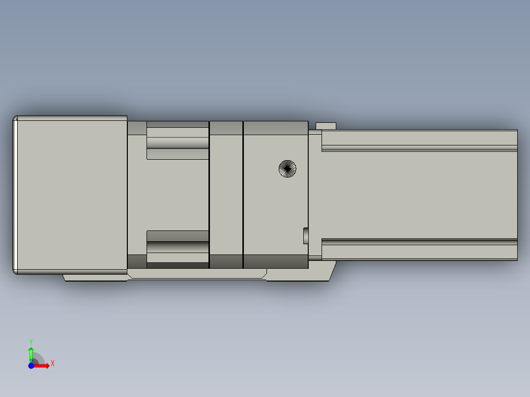 直线模组LHB17-L40-S650-BL设计图纸前视图
