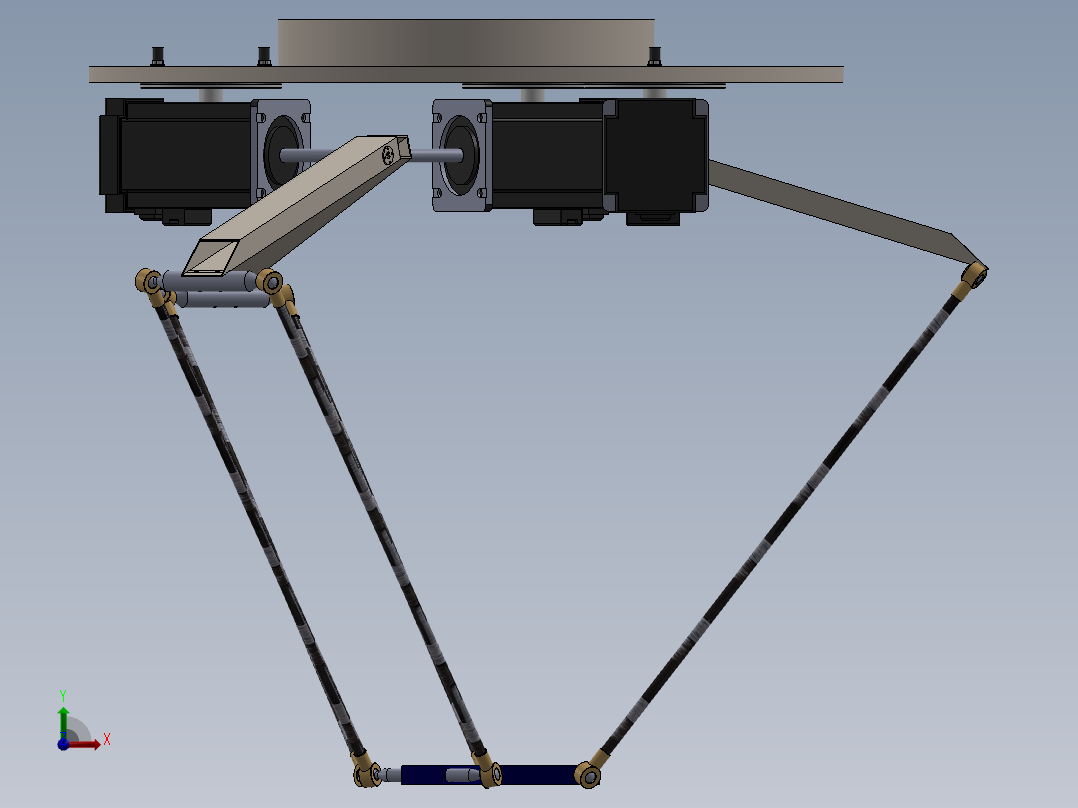 并联机器人(9)前视图