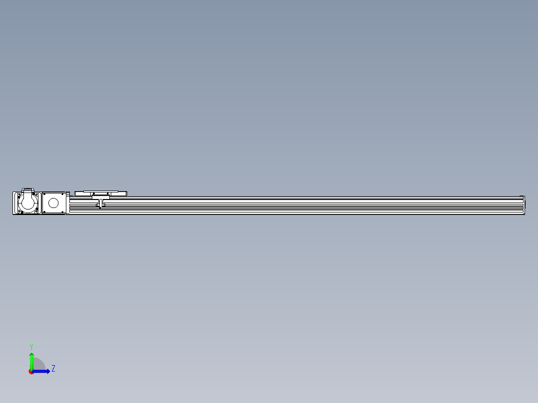 同步带全封闭直线模组TPA-HCB-110D-90-L1100-ML-C-P40-N3左视图