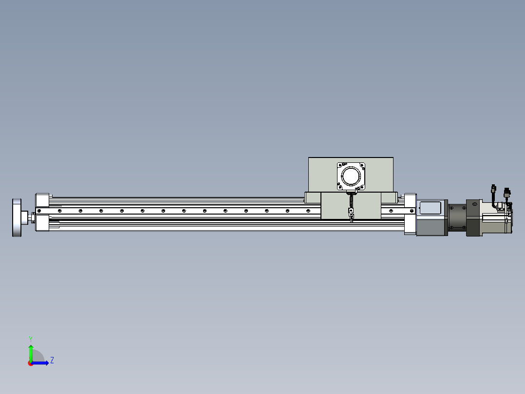 威洛博直线电机模组EB8ZR-L200-S720-RZP75B5K-ZP755K-MS3左视图