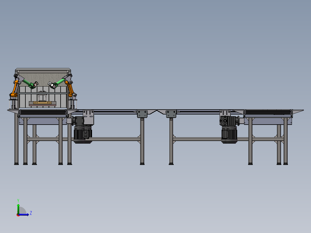 自动上料流水线左视图