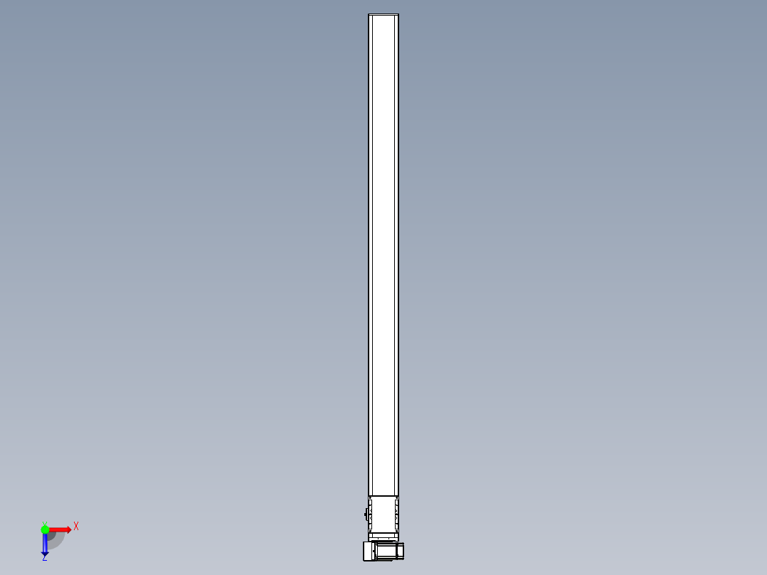 同步带全封闭直线模组TPA-HCB-105D-90-L1600-LU-C-P20-N3俯视图