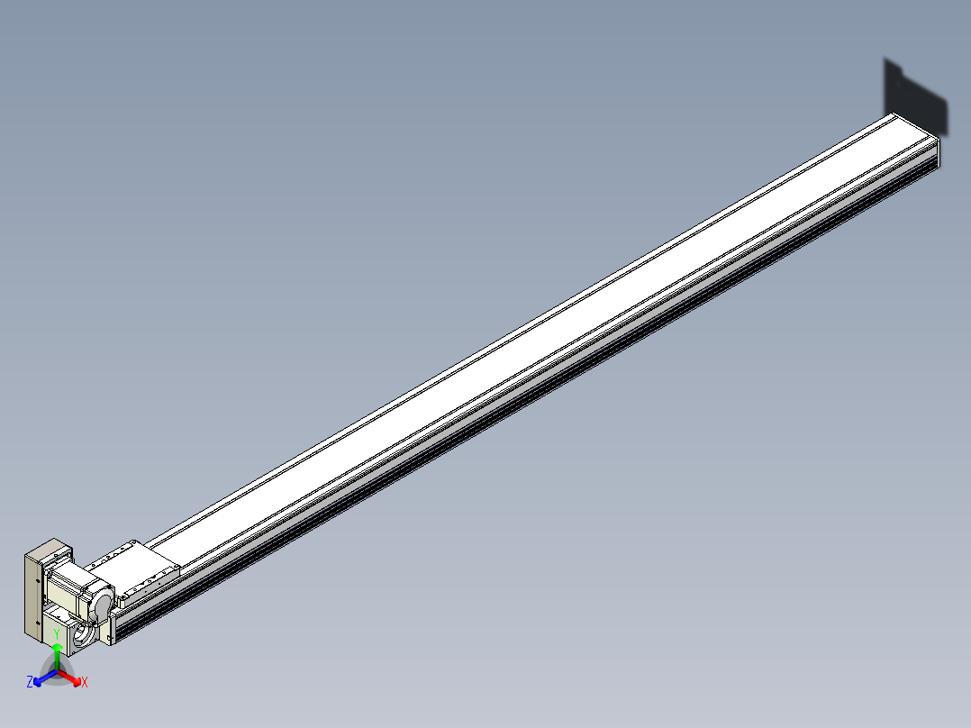 同步带全封闭直线模组TPA-HCB-105D-90-L1600-LU-C-P20-N3正等轴测图