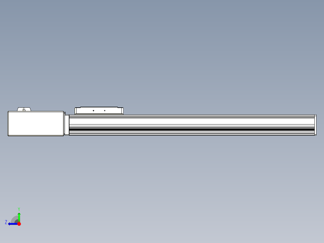同步带全封闭直线模组TPA-HCB-105D-90-L450-MR-Y-P20-N3右视图