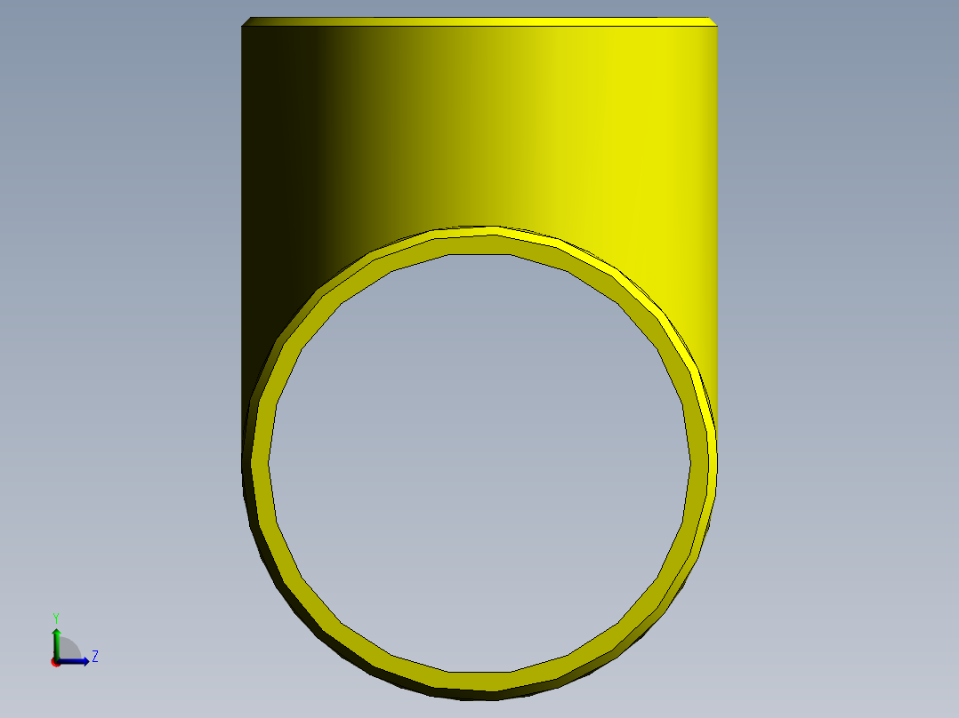 straight tee inch左视图