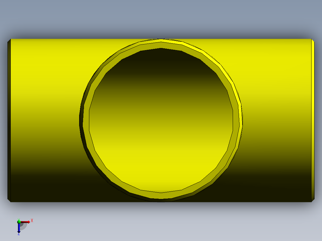 straight tee inch俯视图