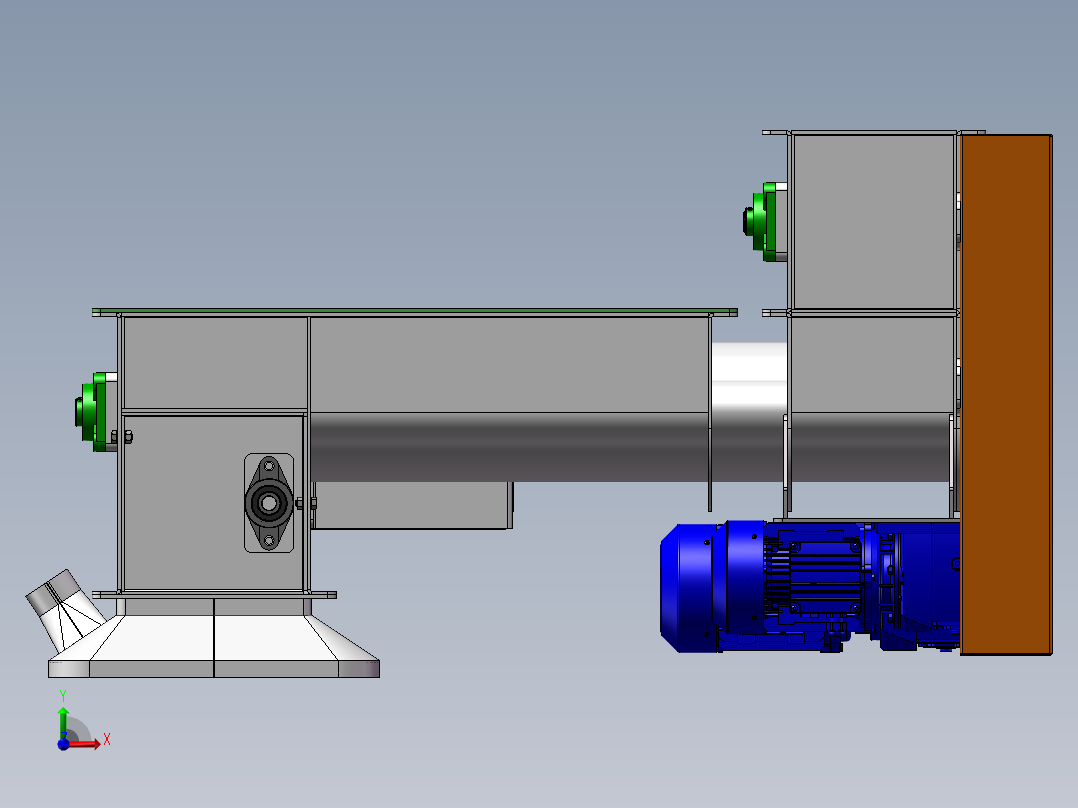 B3_双轴螺旋输送机前视图