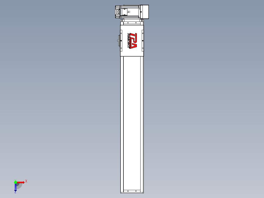 同步带全封闭直线模组TPA-HCB-110D-90-L600-LU-C-P40-N3俯视图