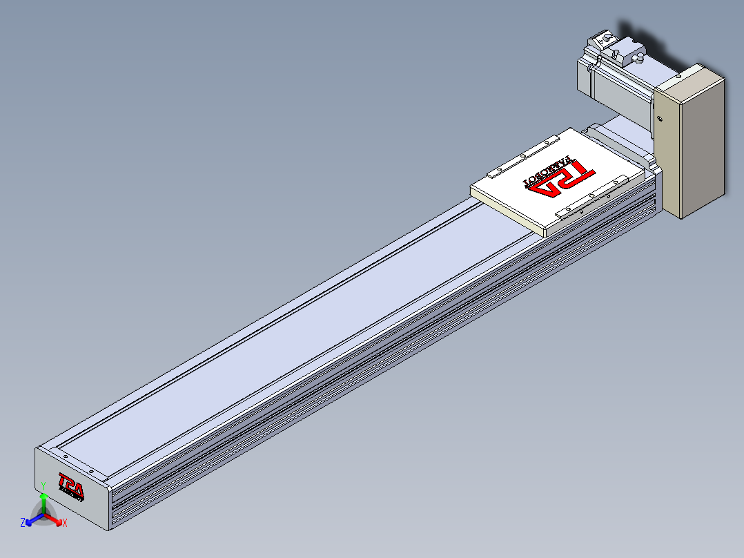 同步带全封闭直线模组TPA-HCB-110D-90-L600-LU-C-P40-N3正等轴测图
