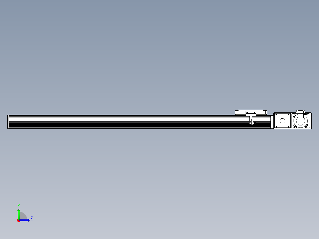 同步带全封闭直线模组TPA-HCB-105D-90-L850-MR-Y-P20-N3左视图