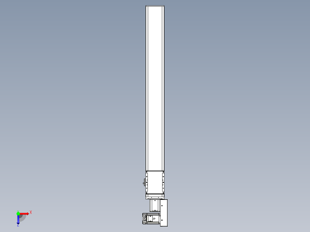 同步带全封闭直线模组TPA-HCB-105D-90-L850-MR-Y-P20-N3俯视图