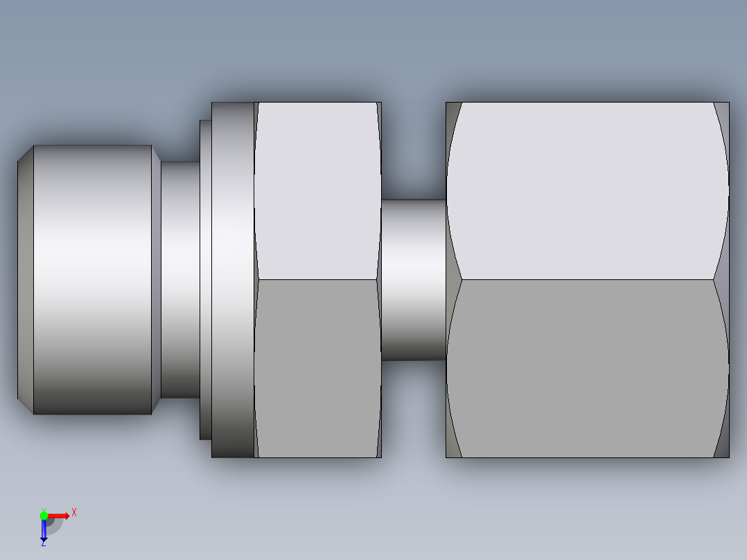 卡套式工业通用硬管接头EO_Standpipe_connector_EVGE10SREDCF俯视图