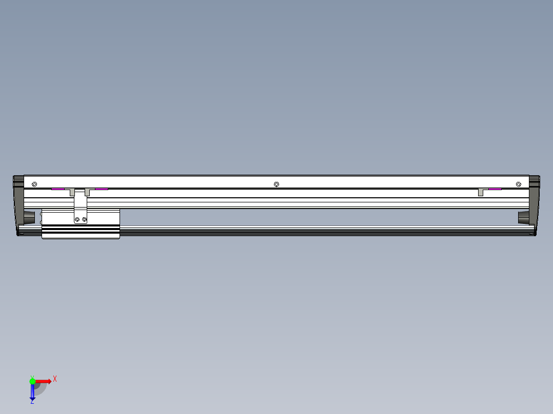 威洛博VL系列直线电机模组-VL17E1-S550俯视图