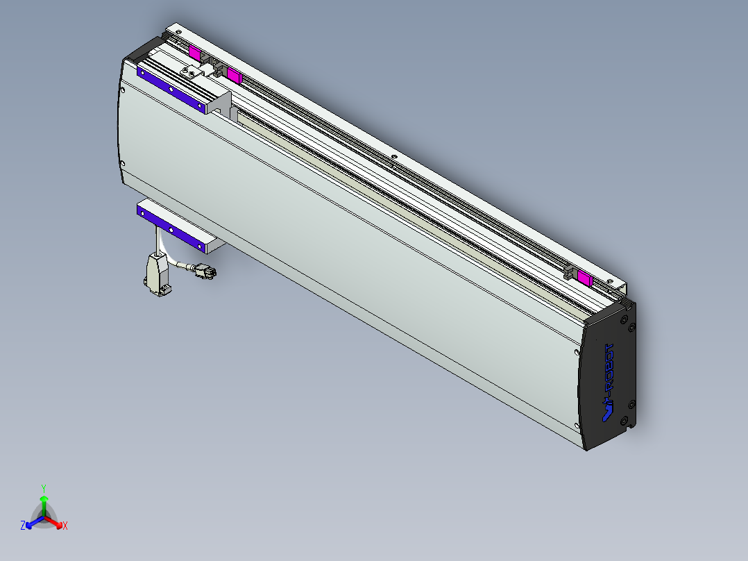 威洛博VL系列直线电机模组-VL17E1-S550正等轴测图