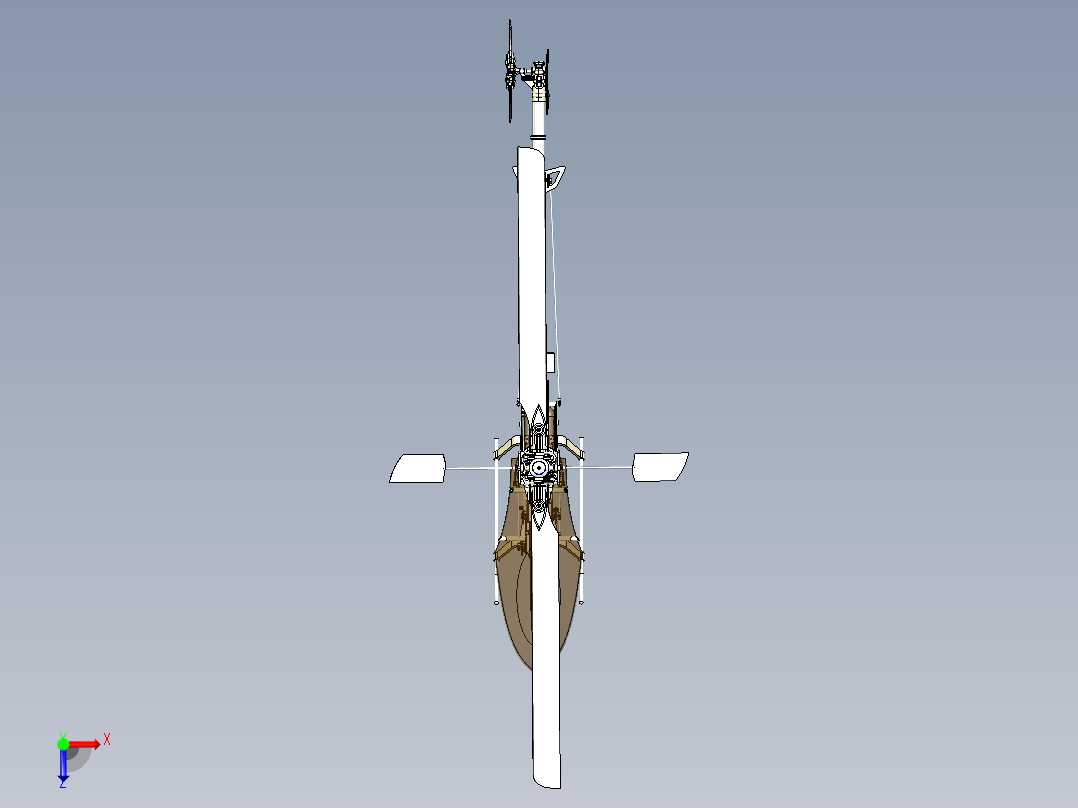 Konstantin设计的RC遥控直升机俯视图