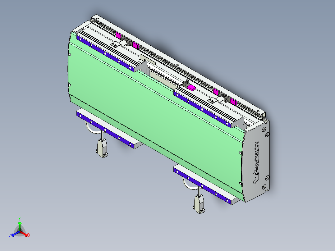 威洛博VL系列直线电机模组-2VL22H3-S100正等轴测图