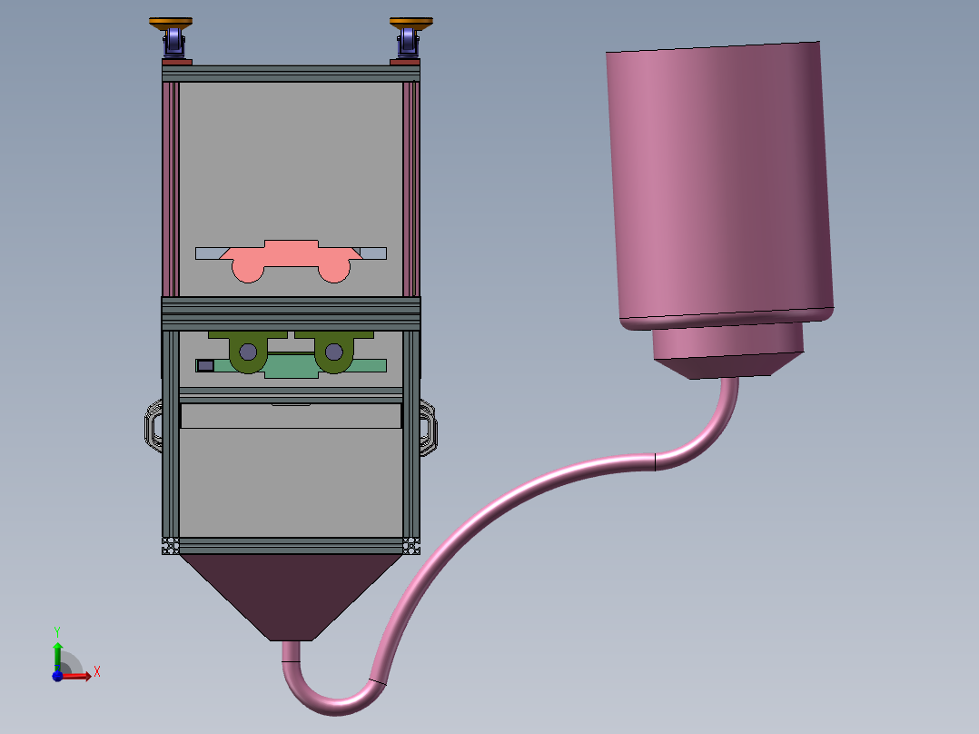 静电涂覆前视图
