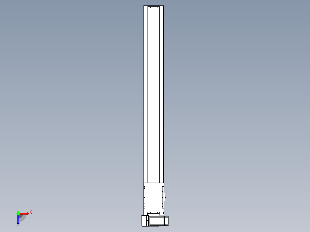 同步带全封闭直线模组TPA-HCB-120D-90-L1000-LU-C-P40-N3俯视图