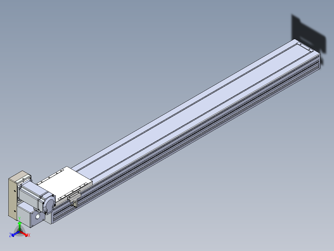 同步带全封闭直线模组TPA-HCB-120D-90-L1000-LU-C-P40-N3正等轴测图