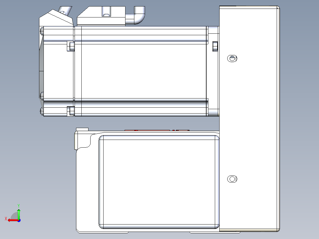 同步带全封闭直线模组TPA-HCB-110D-90-L900-RU-Y-P40-N3后视图
