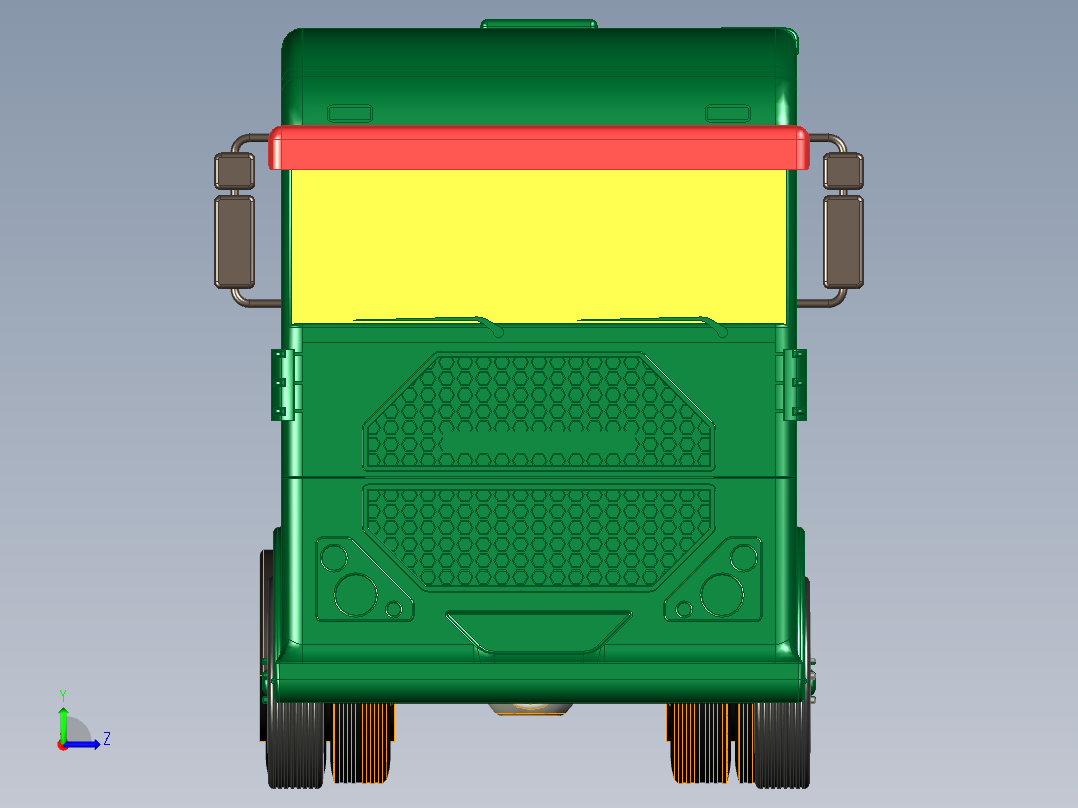 卡车牵引车三维模型三维左视图