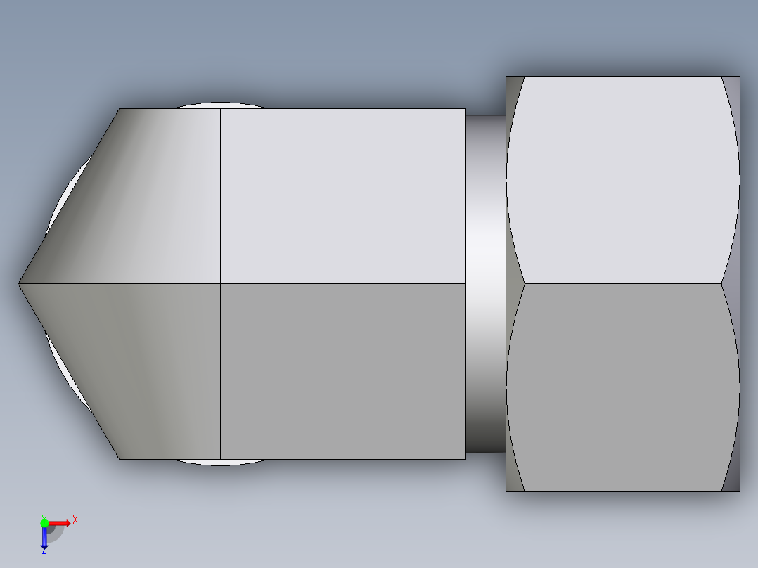 卡套式工业通用硬管接头EO_Adjustable_Locknut_elbow_WEE18ZLMORCF俯视图