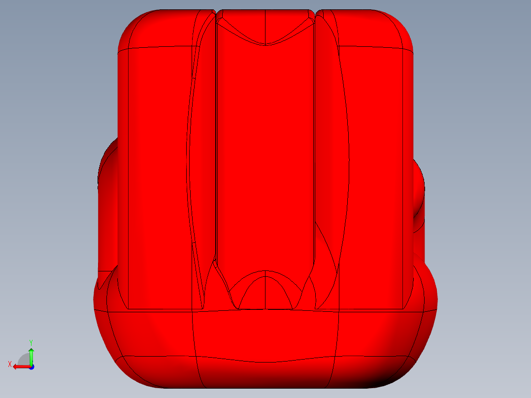 手指沙发模型后视图