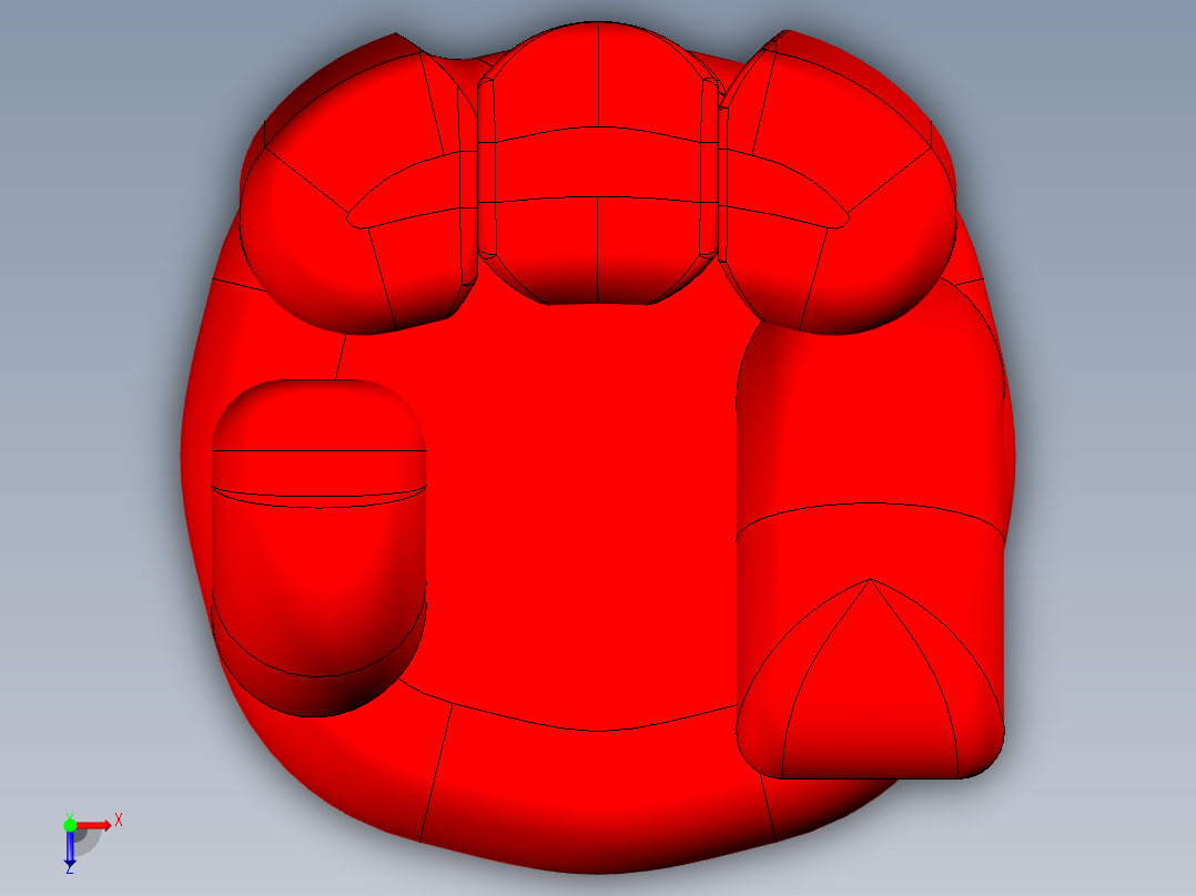 手指沙发模型俯视图