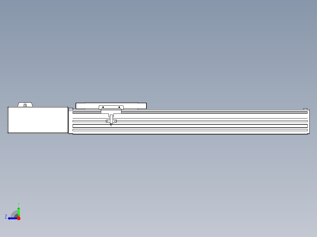 同步带全封闭直线模组TPA-HCB-120D-90-L350-MR-Y-P40-N3右视图