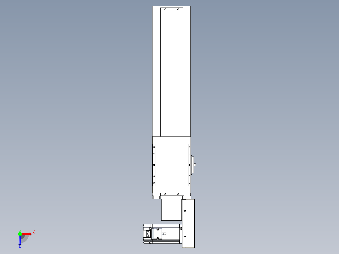 同步带全封闭直线模组TPA-HCB-120D-90-L350-MR-Y-P40-N3俯视图