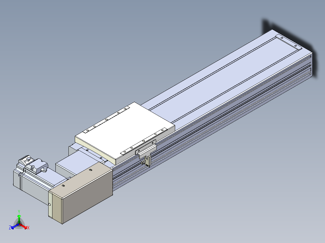 同步带全封闭直线模组TPA-HCB-120D-90-L350-MR-Y-P40-N3正等轴测图