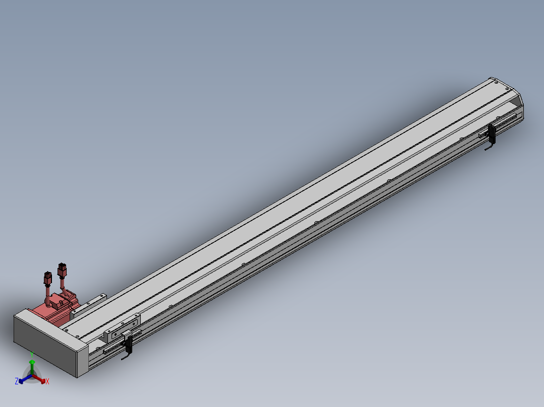 精密模组MY100-T10-1000L-BR-P20B-C4-C正等轴测图