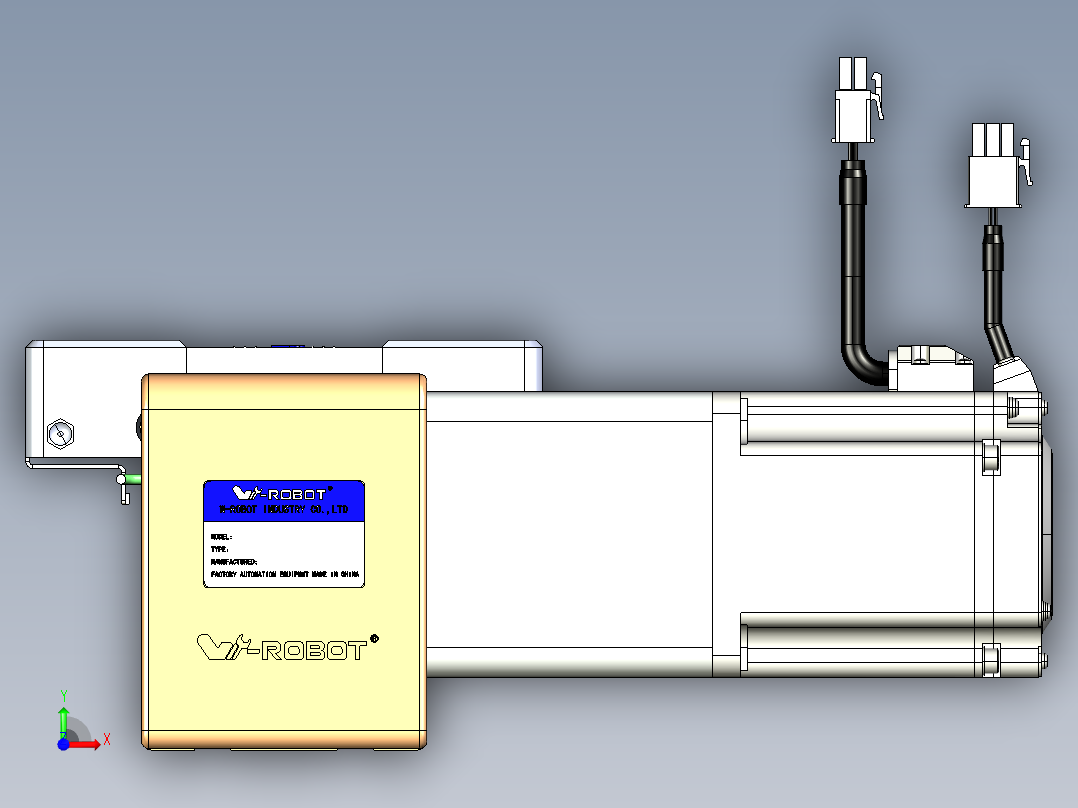 威洛博直线电机模组EB8-L200-S1350-L-P75-MS3前视图