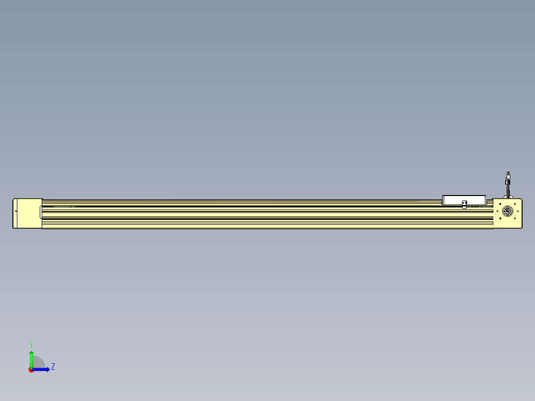 威洛博直线电机模组EB8-L200-S1350-L-P75-MS3左视图