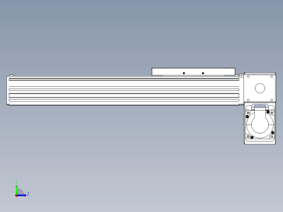 同步带全封闭直线模组TPA-HCB-120D-90-L250-RP-Y-P40-N3左视图