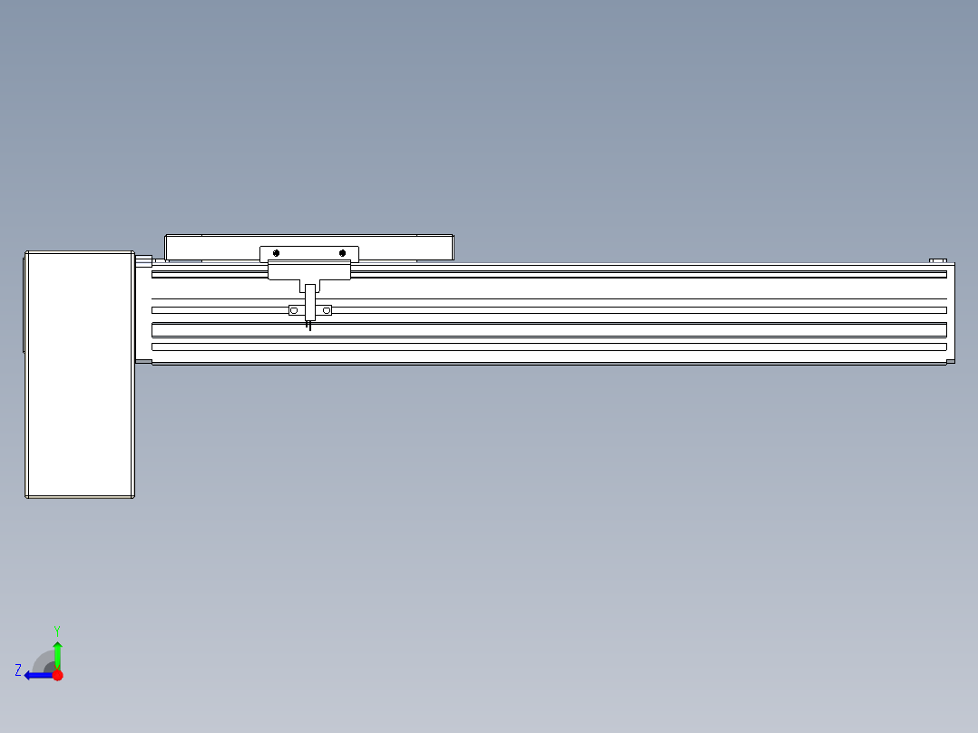 同步带全封闭直线模组TPA-HCB-120D-90-L250-RP-Y-P40-N3右视图