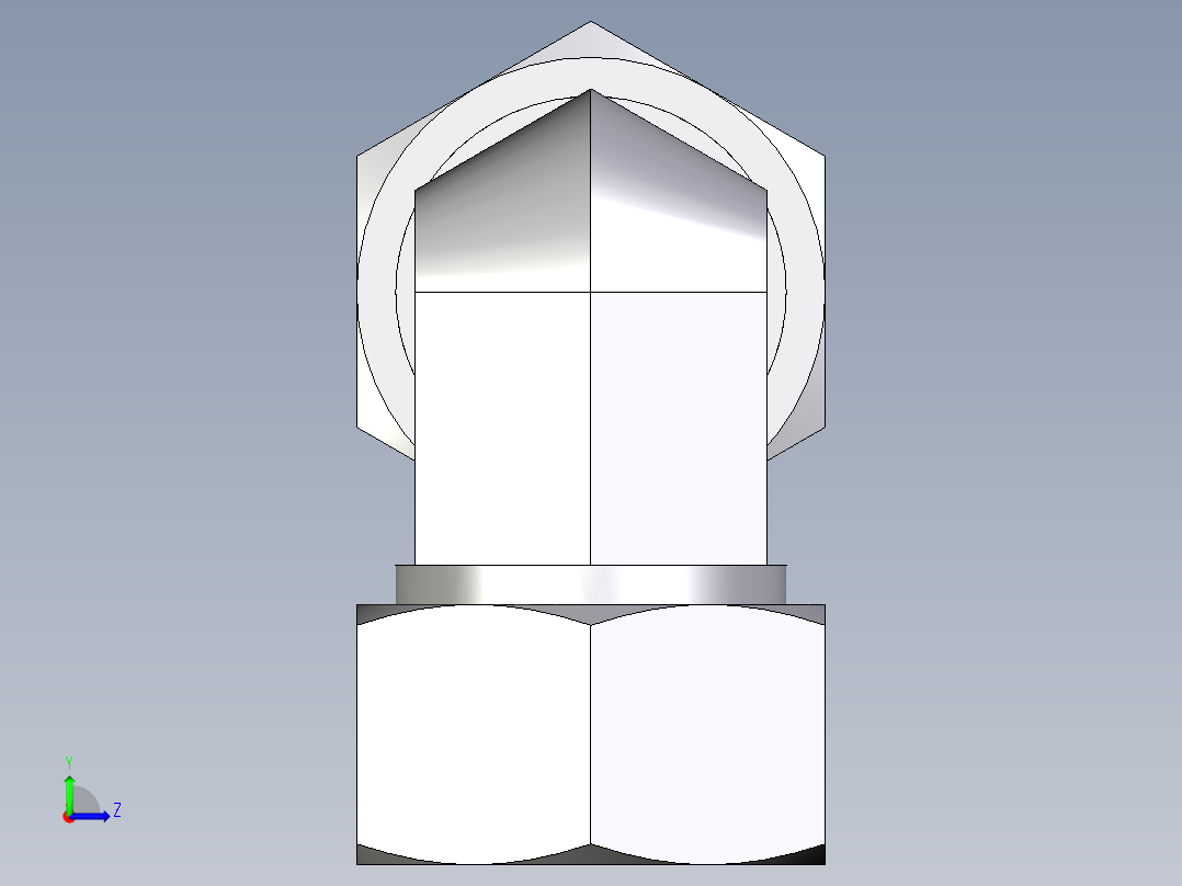 卡套式工业通用硬管接头EO_Union_elbow_W22LCF左视图