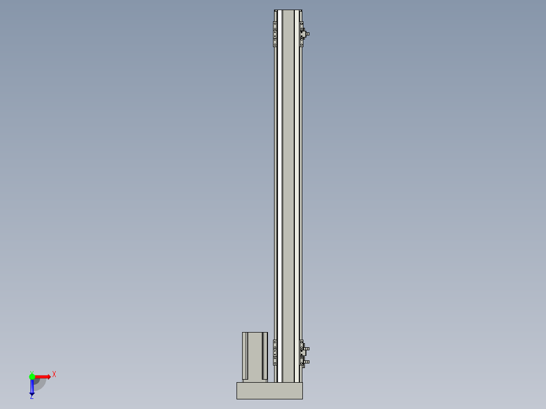 直线模组LHA6-S750-R-200W(16丝杆)设计图纸俯视图