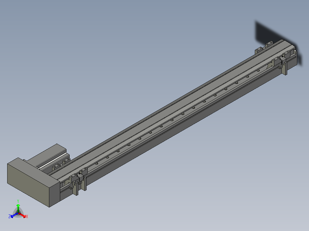 直线模组LHA6-S750-R-200W(16丝杆)设计图纸正等轴测图