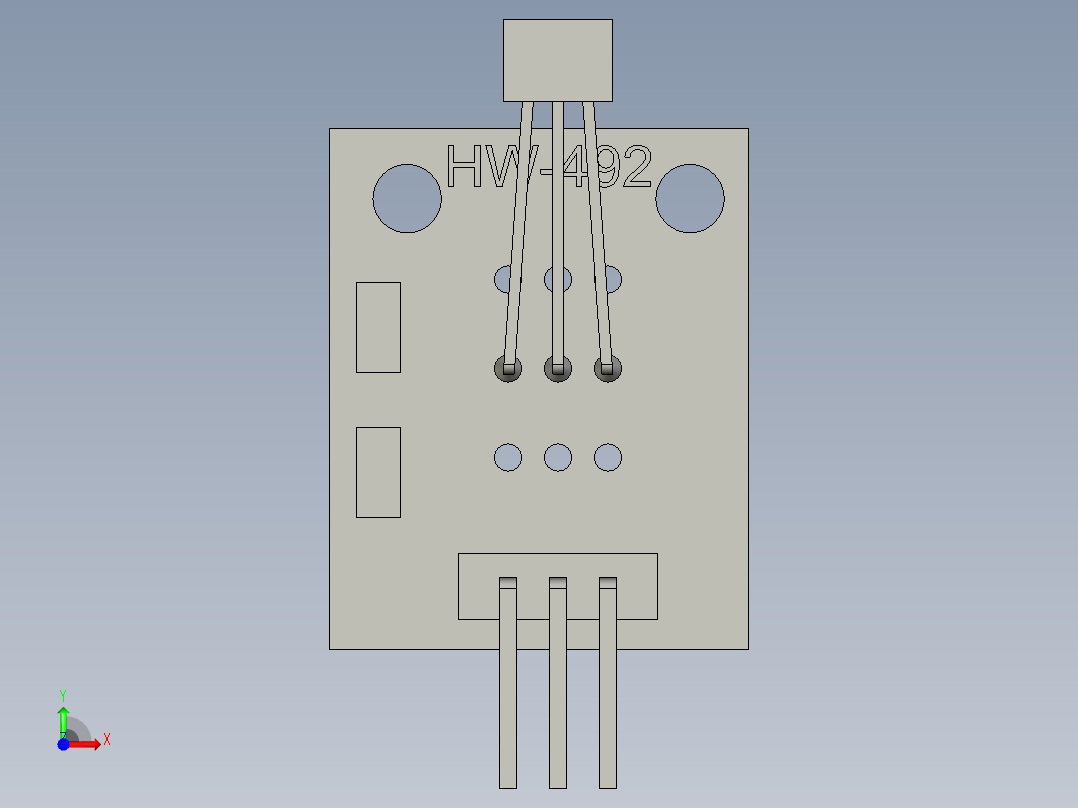 hw 492霍尔效应传感器15前视图
