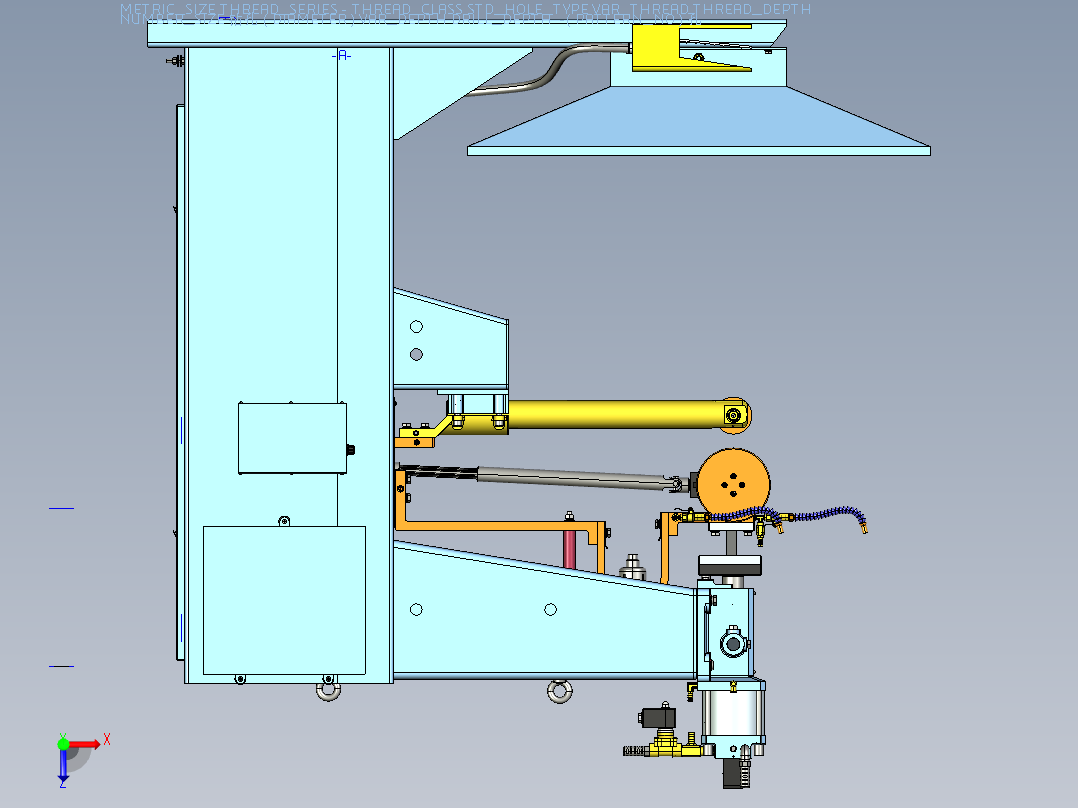纵缝焊机俯视图