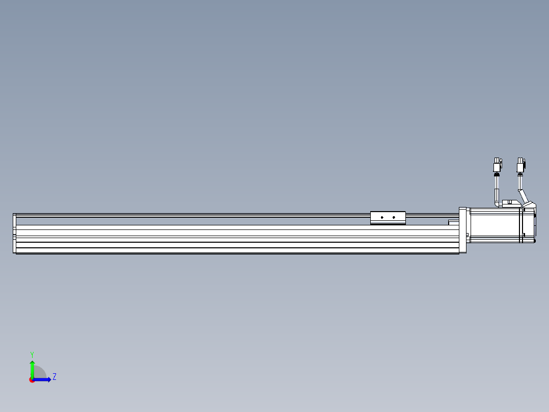 东锦丝杆传动-直线滑台模组DH60-L10-S550-BC-T400-C3左视图
