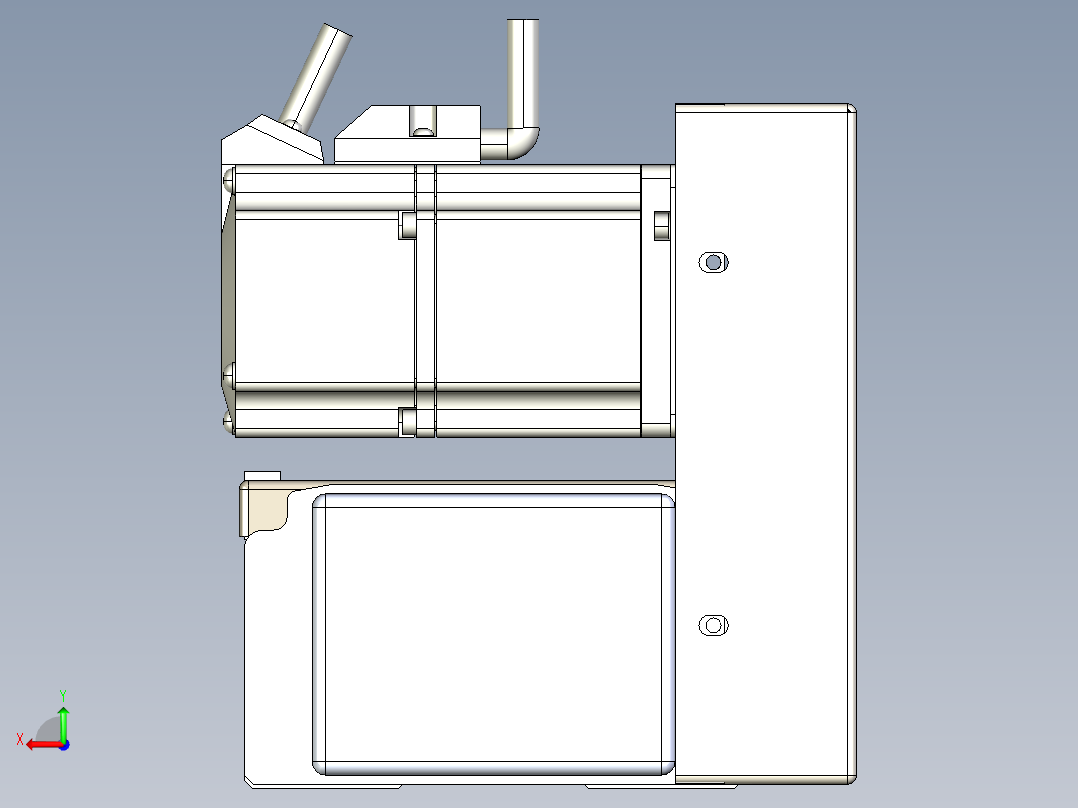 同步带全封闭直线模组TPA-HCB-110D-90-L1600-RU-Y-P40-N3后视图