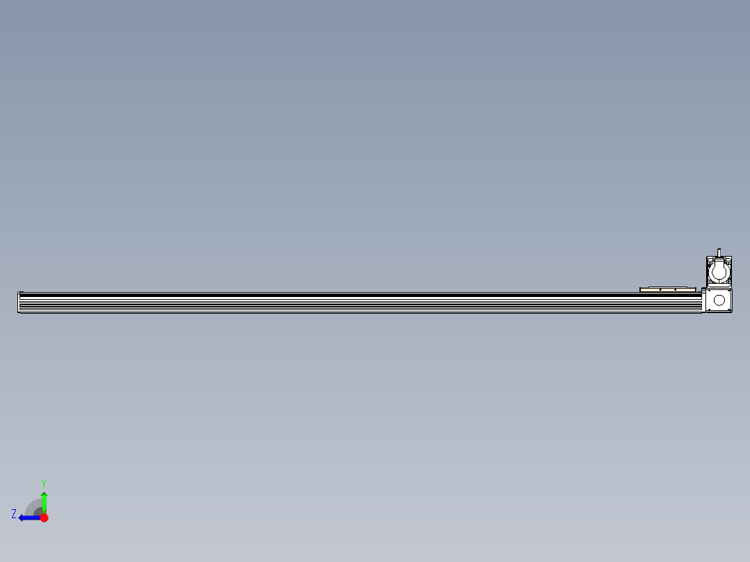 同步带全封闭直线模组TPA-HCB-110D-90-L1600-RU-Y-P40-N3右视图