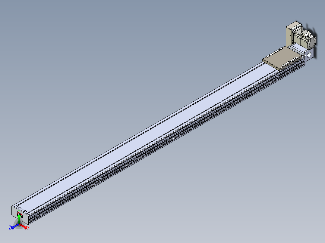 同步带全封闭直线模组TPA-HCB-110D-90-L1600-RU-Y-P40-N3正等轴测图