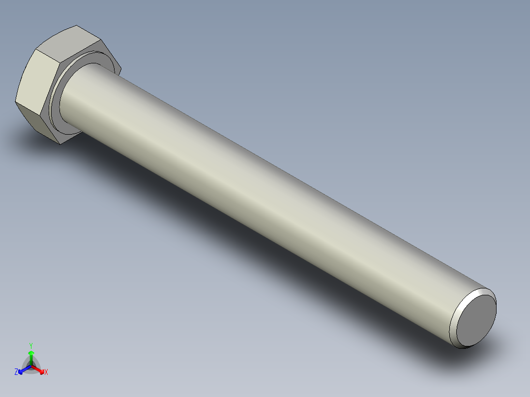 螺钉-DIN_931-M24x3x200_36.stp主视图