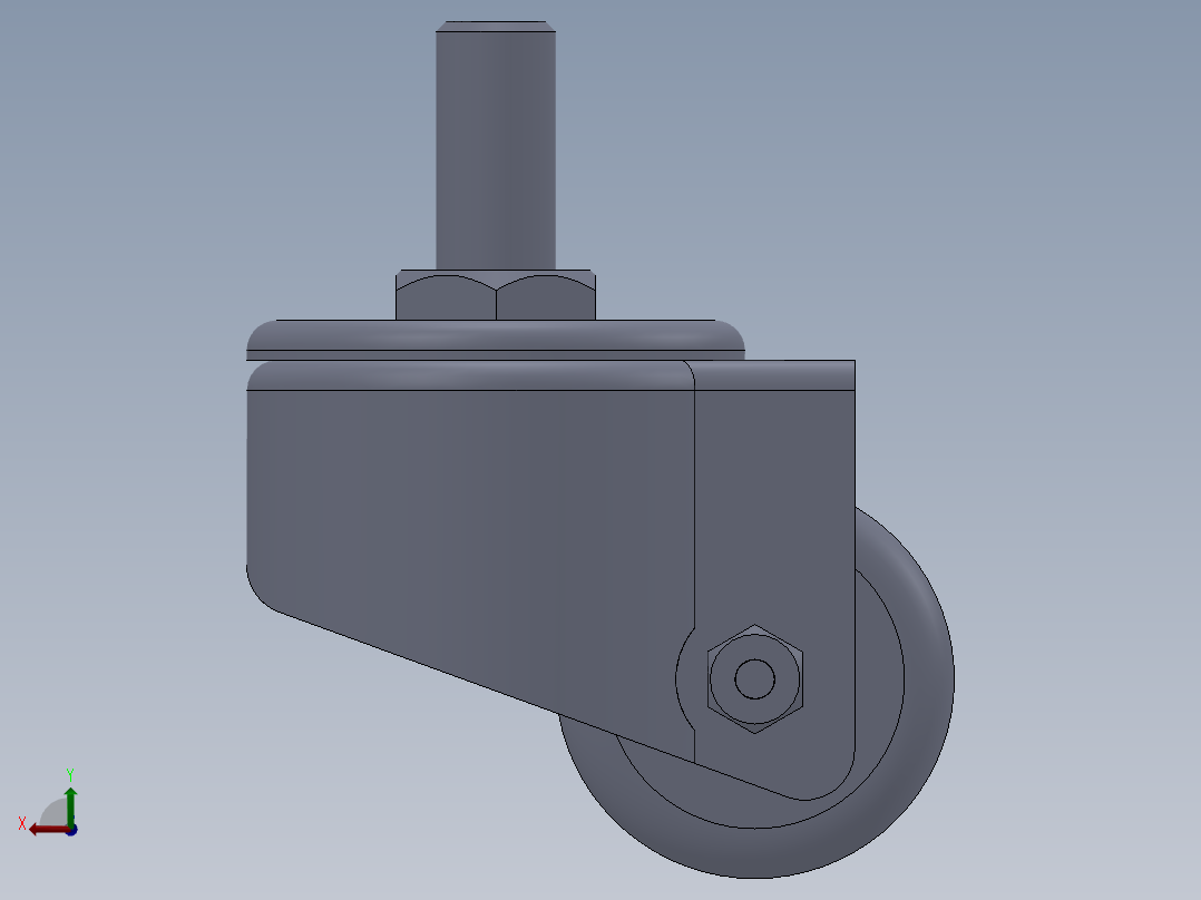 40万向轮后视图