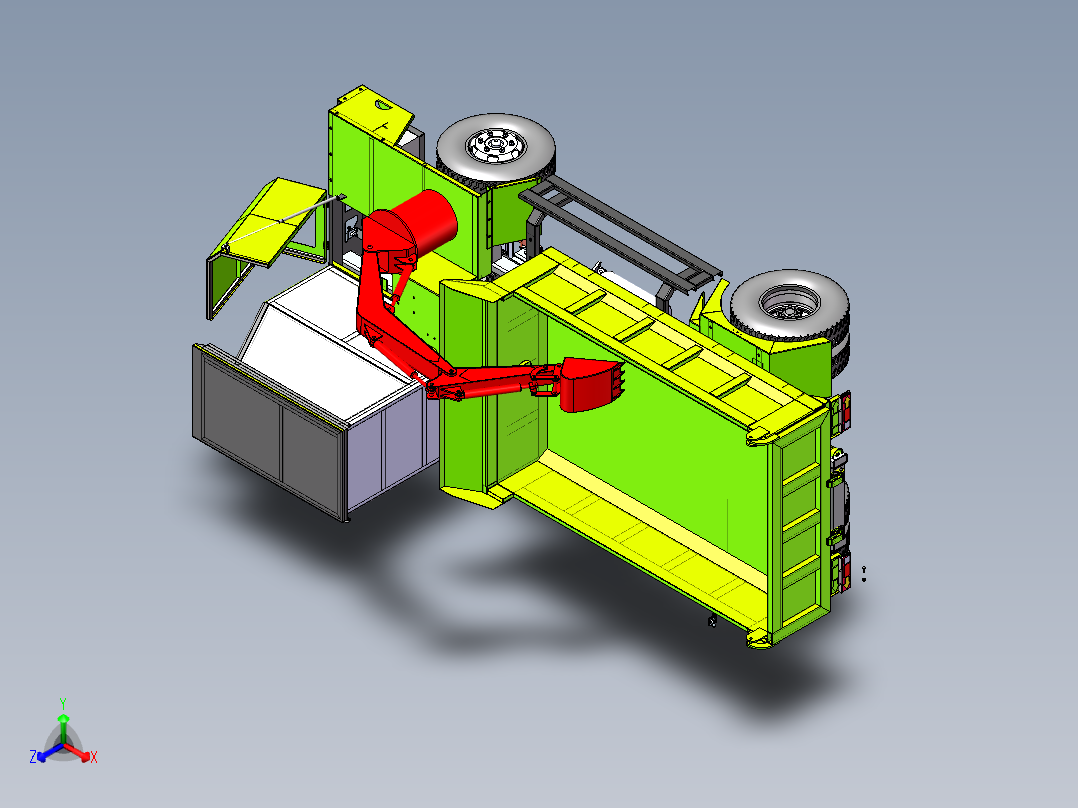 轮式随车挖正等轴测图