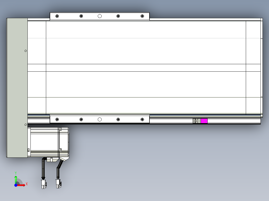 VF丝杆传动-一般环境VF27-Lxx-C-S250-BL-ZP75-C3前视图
