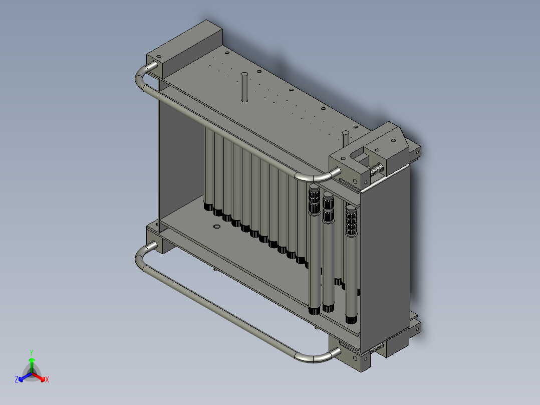 C5_自动给料车床设备主视图